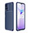 Silicone Candy Rubber TPU Twill Soft Case Cover for Vivo Y21 Blue