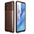 Silicone Candy Rubber TPU Twill Soft Case Cover for Xiaomi Redmi Note 10S 4G Brown