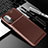 Silicone Candy Rubber TPU Twill Soft Case Cover for Xiaomi Redmi Note 10T 5G Brown