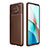 Silicone Candy Rubber TPU Twill Soft Case Cover for Xiaomi Redmi Note 9 5G Brown