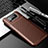 Silicone Candy Rubber TPU Twill Soft Case Cover S01 for Asus Zenfone 7 Pro ZS671KS Brown