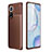 Silicone Candy Rubber TPU Twill Soft Case Cover S01 for Huawei Honor 50 5G Brown