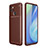 Silicone Candy Rubber TPU Twill Soft Case Cover S01 for Realme Q2i 5G Brown