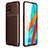 Silicone Candy Rubber TPU Twill Soft Case Cover S01 for Realme Q3 5G Brown