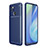 Silicone Candy Rubber TPU Twill Soft Case Cover S01 for Realme V3 5G Blue