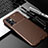Silicone Candy Rubber TPU Twill Soft Case Cover S01 for Samsung Galaxy A32 5G Brown