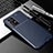 Silicone Candy Rubber TPU Twill Soft Case Cover S01 for Samsung Galaxy A52 5G Blue