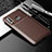 Silicone Candy Rubber TPU Twill Soft Case Cover S01 for Samsung Galaxy A70E Brown