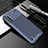 Silicone Candy Rubber TPU Twill Soft Case Cover S01 for Samsung Galaxy M01 Blue