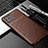 Silicone Candy Rubber TPU Twill Soft Case Cover S01 for Samsung Galaxy M32 4G Brown