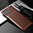 Silicone Candy Rubber TPU Twill Soft Case Cover S01 for Samsung Galaxy M62 4G Brown