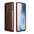 Silicone Candy Rubber TPU Twill Soft Case Cover S01 for Vivo iQOO Neo5 5G Brown