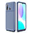 Silicone Candy Rubber TPU Twill Soft Case Cover S01 for Vivo Y19 Blue