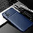 Silicone Candy Rubber TPU Twill Soft Case Cover S01 for Xiaomi Poco M4 Pro 4G Blue