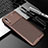 Silicone Candy Rubber TPU Twill Soft Case Cover S02 for Xiaomi Redmi 9i Brown