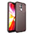 Silicone Candy Rubber TPU Twill Soft Case Cover T02 for Huawei Mate 20 Lite Brown