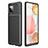 Silicone Candy Rubber TPU Twill Soft Case Cover WL1 for Samsung Galaxy A12 Nacho Black