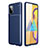 Silicone Candy Rubber TPU Twill Soft Case Cover WL1 for Samsung Galaxy M51 Blue