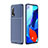 Silicone Candy Rubber TPU Twill Soft Case Cover Y01 for Huawei Nova 6 5G Blue