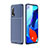 Silicone Candy Rubber TPU Twill Soft Case Cover Y01 for Huawei Nova 6 Blue