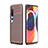 Silicone Candy Rubber TPU Twill Soft Case Cover Y01 for Xiaomi Mi 10 Pro Brown