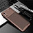 Silicone Candy Rubber TPU Twill Soft Case Cover Y01 for Xiaomi Redmi 9A Brown