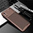 Silicone Candy Rubber TPU Twill Soft Case Cover Y01 for Xiaomi Redmi 9i Brown