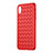 Silicone Candy Rubber TPU Twill Soft Case R02 for Apple iPhone X Red