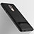 Silicone Candy Rubber TPU Twill Soft Case with Stand for Huawei Honor 6X Black