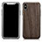 Silicone Candy Rubber Wood-Grain Pattern Soft Case for Apple iPhone Xs Gray