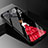 Silicone Frame Dress Party Girl Mirror Case Cover for Oppo A92s 5G Red and Black