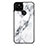 Silicone Frame Fashionable Pattern Mirror Case Cover for Google Pixel 4a 5G White