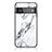 Silicone Frame Fashionable Pattern Mirror Case Cover for Google Pixel 6 Pro 5G White