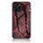 Silicone Frame Fashionable Pattern Mirror Case Cover for Huawei Enjoy 50z Red