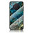 Silicone Frame Fashionable Pattern Mirror Case Cover for Huawei Honor 50 Lite Blue