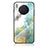 Silicone Frame Fashionable Pattern Mirror Case Cover for Huawei Honor 50 Lite Green