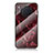 Silicone Frame Fashionable Pattern Mirror Case Cover for Huawei Honor 50 Lite Red