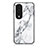 Silicone Frame Fashionable Pattern Mirror Case Cover for Huawei Honor 80 5G White