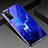 Silicone Frame Fashionable Pattern Mirror Case Cover for Huawei Honor V30 5G Blue