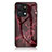 Silicone Frame Fashionable Pattern Mirror Case Cover for Huawei Honor X7a Red