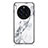 Silicone Frame Fashionable Pattern Mirror Case Cover for Huawei Mate 50 Pro White