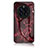 Silicone Frame Fashionable Pattern Mirror Case Cover for Huawei Mate 50 Red