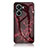 Silicone Frame Fashionable Pattern Mirror Case Cover for Huawei Nova 10 SE Red