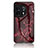 Silicone Frame Fashionable Pattern Mirror Case Cover for OnePlus 11 5G Red