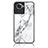 Silicone Frame Fashionable Pattern Mirror Case Cover for OnePlus Ace 5G White