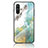 Silicone Frame Fashionable Pattern Mirror Case Cover for OnePlus Nord CE 5G