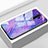 Silicone Frame Fashionable Pattern Mirror Case Cover for Oppo A11 Purple