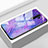 Silicone Frame Fashionable Pattern Mirror Case Cover for Oppo A11X Purple