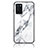 Silicone Frame Fashionable Pattern Mirror Case Cover for Oppo A16 White