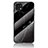 Silicone Frame Fashionable Pattern Mirror Case Cover for Oppo A16e Black